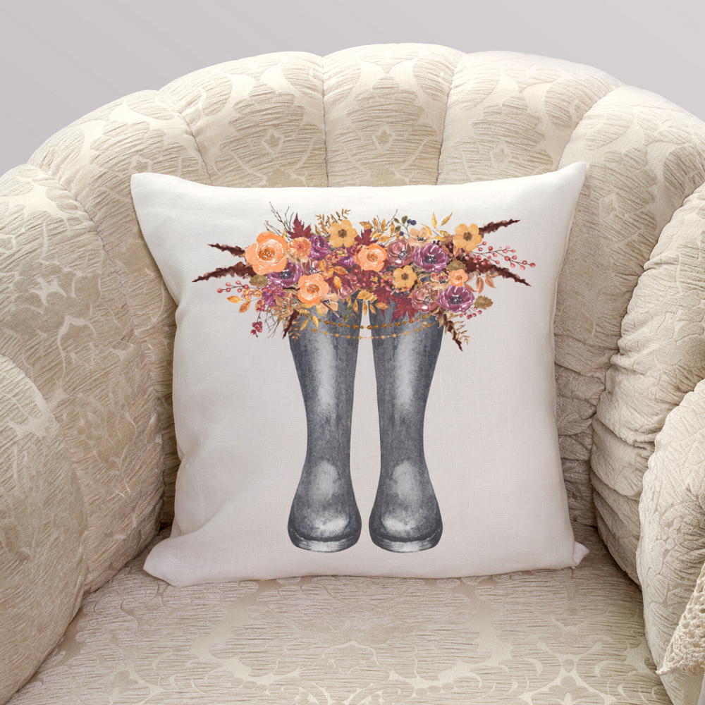 Fall Boots Pillow Cover