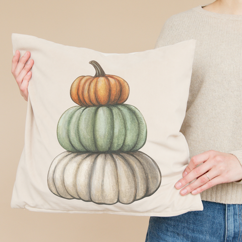 Stacked Pumpkins Pillow Cover