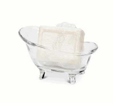 Glass Bathtub Soap Dish - Madison Mackenzie Home