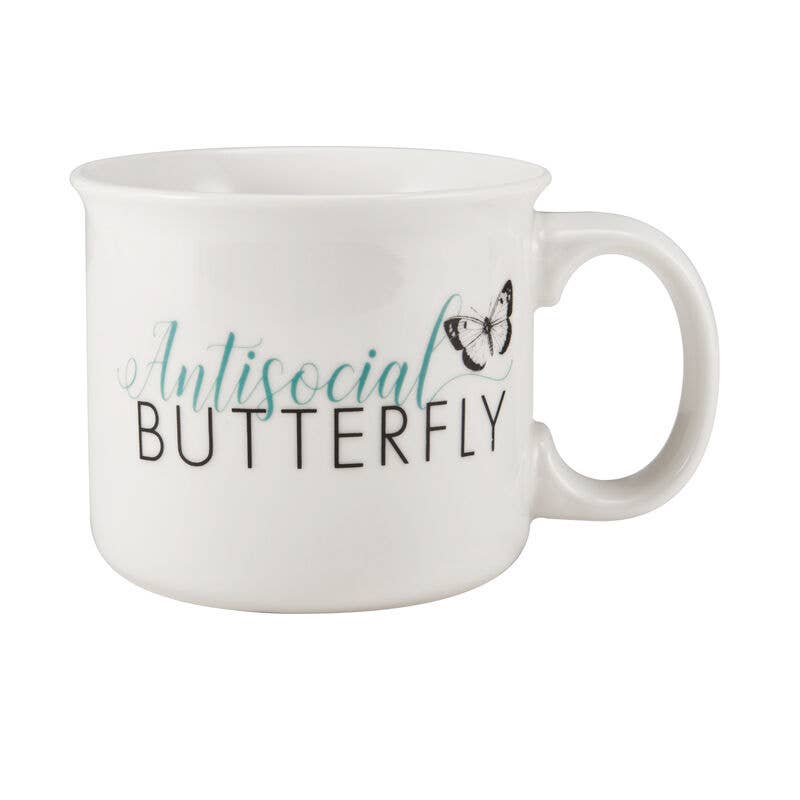 Pfaltzgraff Mug Antisocial Butterfly