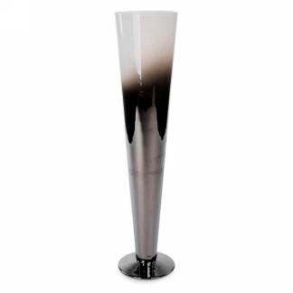 2-tone glass 19" vase on foot