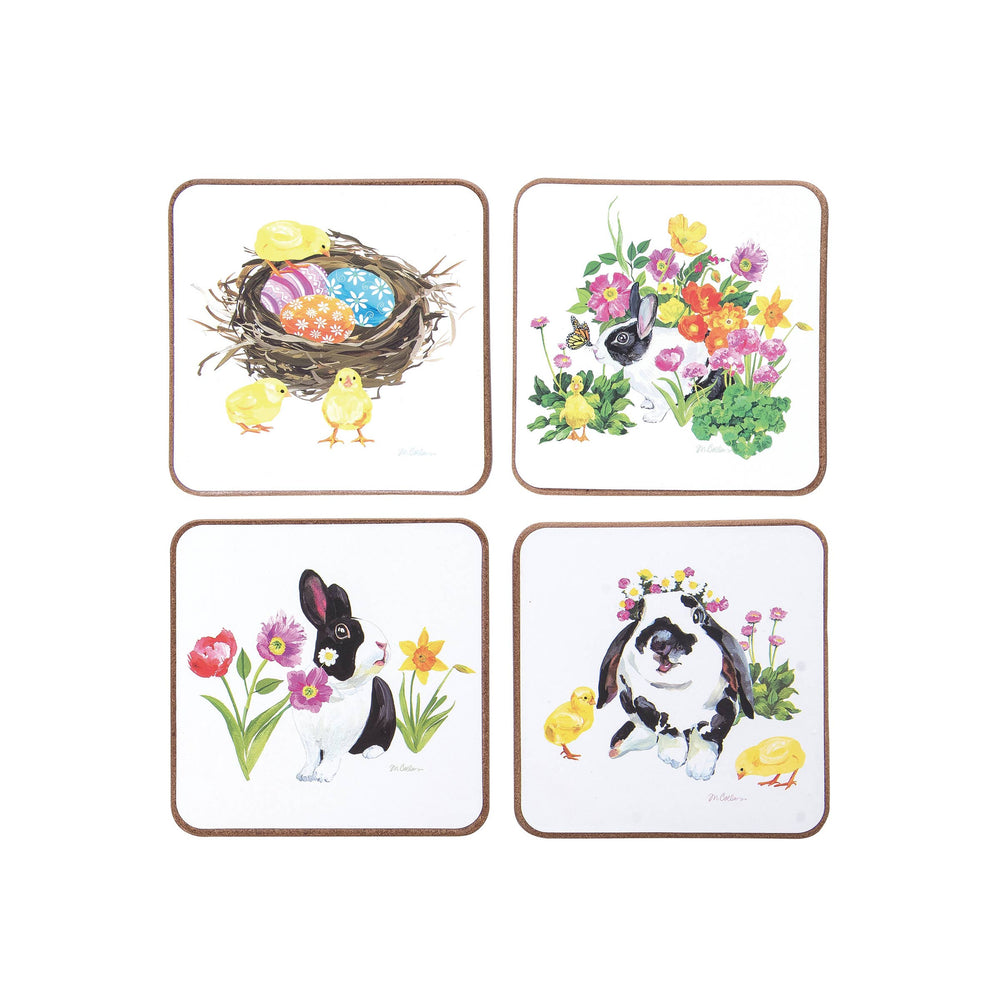 Easter Garden Coasters Set Of 4