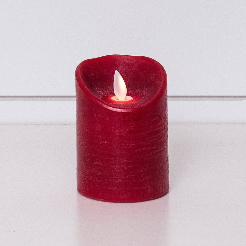 LED Red Flickering Pillar Candle, Sm