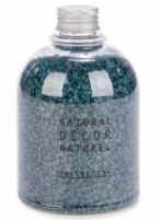 Small teal decor stones in jar