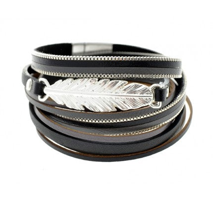 Feather wrap bracelet
