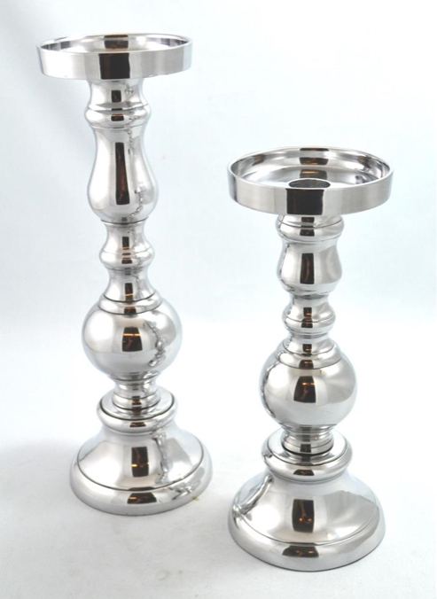 Candleholders  - Aluminum, Large and Small