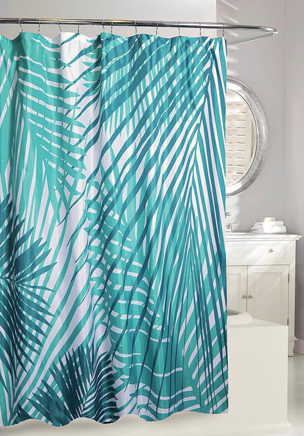 Jungle Leaves Fabric Shower Curtain