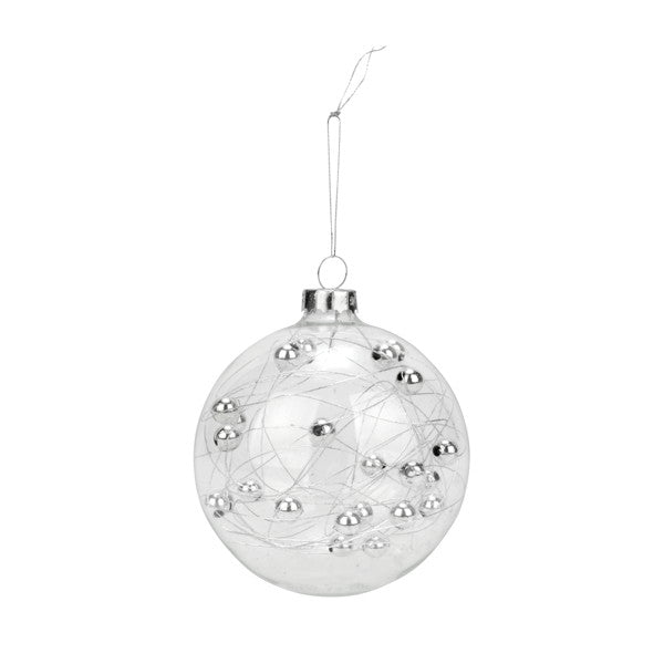 Small glass ornament w/beads