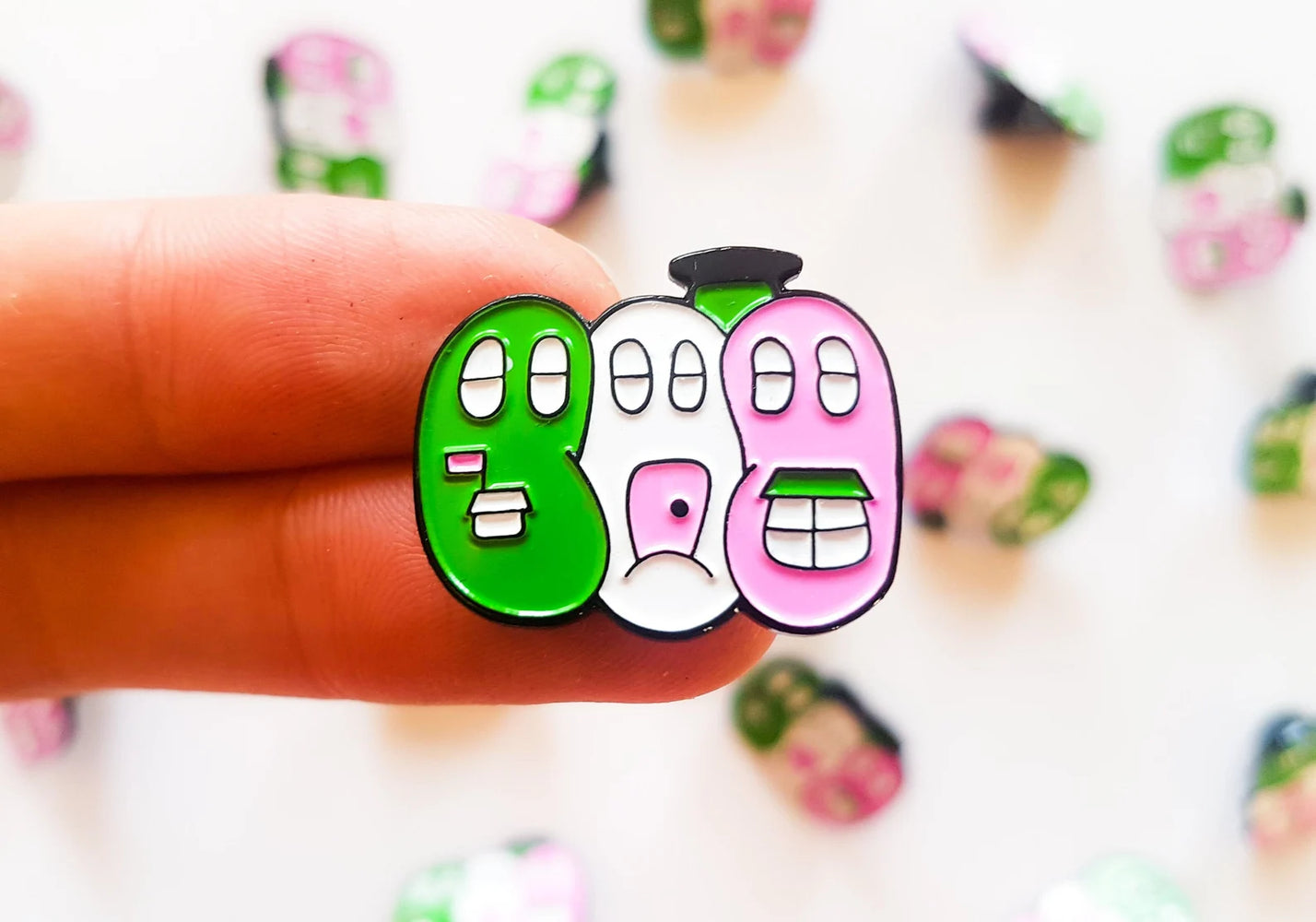 Jelly Bean Row Pin