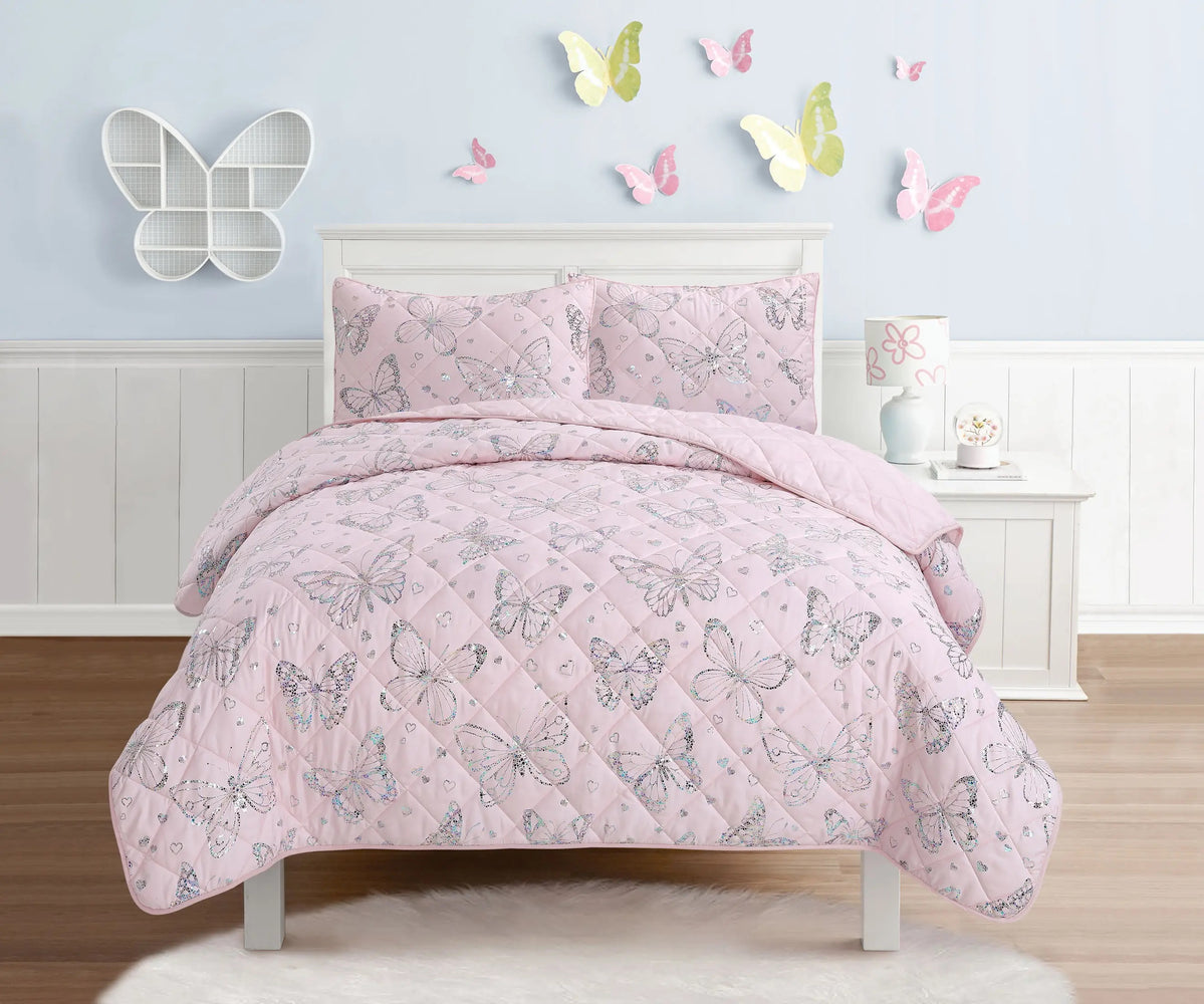 Shimmering Butterfly Comforter Set