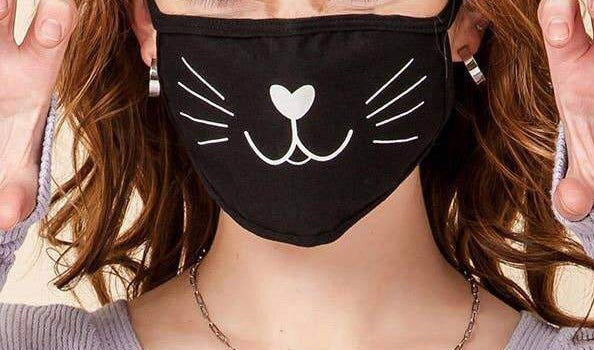 Black Cat Cotton Mask