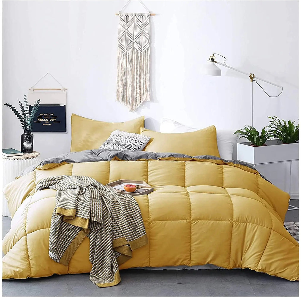 Two Colour Reversible Comforter Set