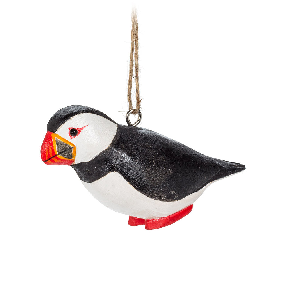 Puffin Carved Ornament
