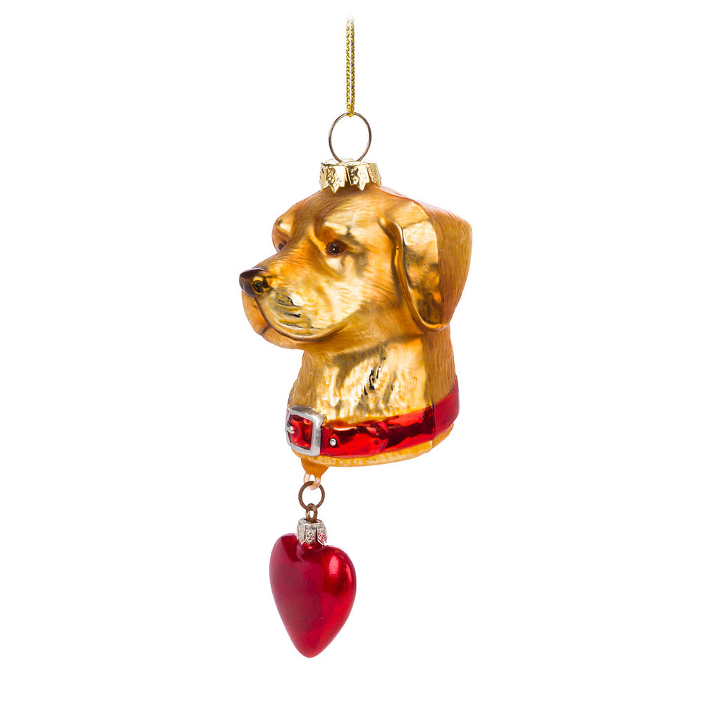 Dog Ornament w/Heart