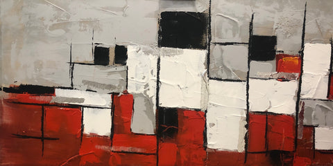 Buildings Abstract Oil Painting
