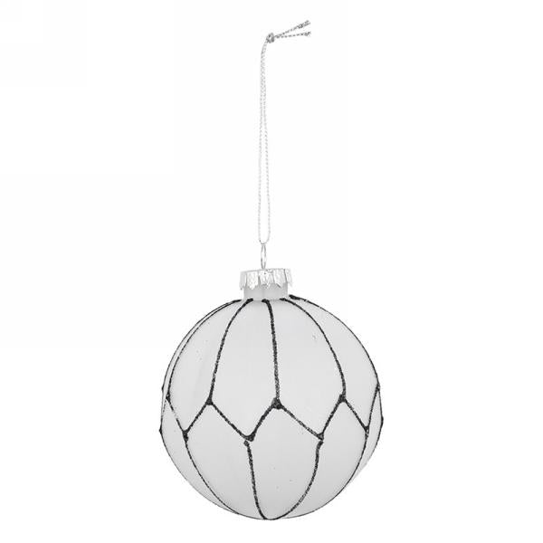 White Geo Ball Ornament