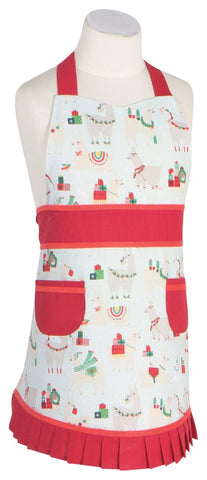 Llama Kids Christmas Apron