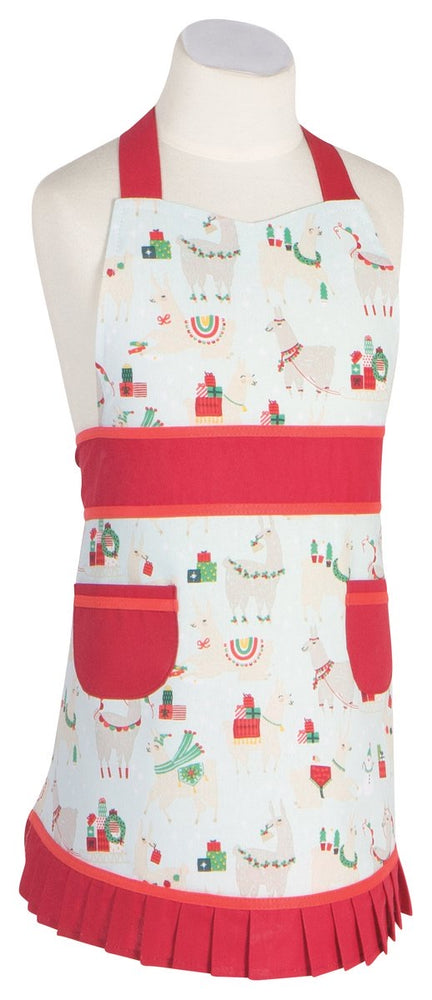 Llama Kids Christmas Apron