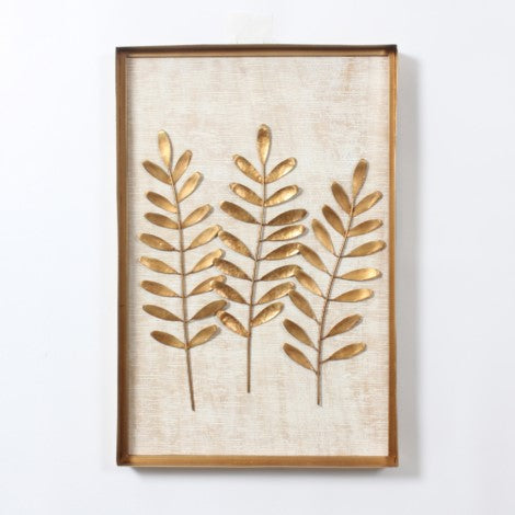Three Leaves Wall Art With Frame